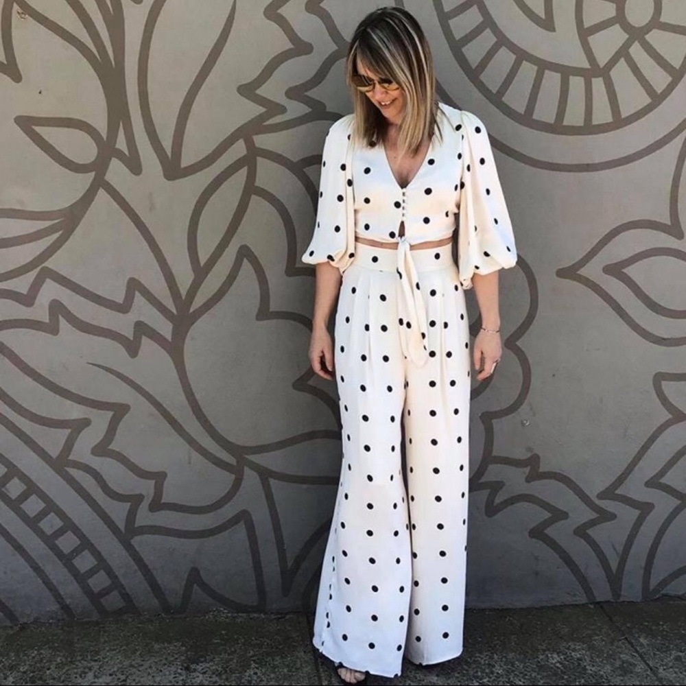Shona Joy Shelby tuxedo pants and top SET size M